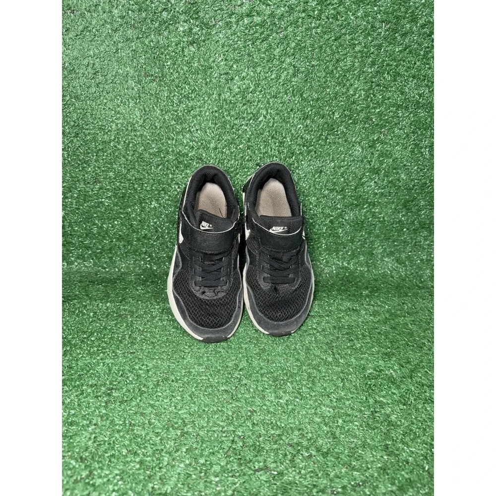 Nike Air Max System Toddler Kids Size 12C Black White Running Shoes Sneakers